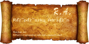 Répászky Adrián névjegykártya